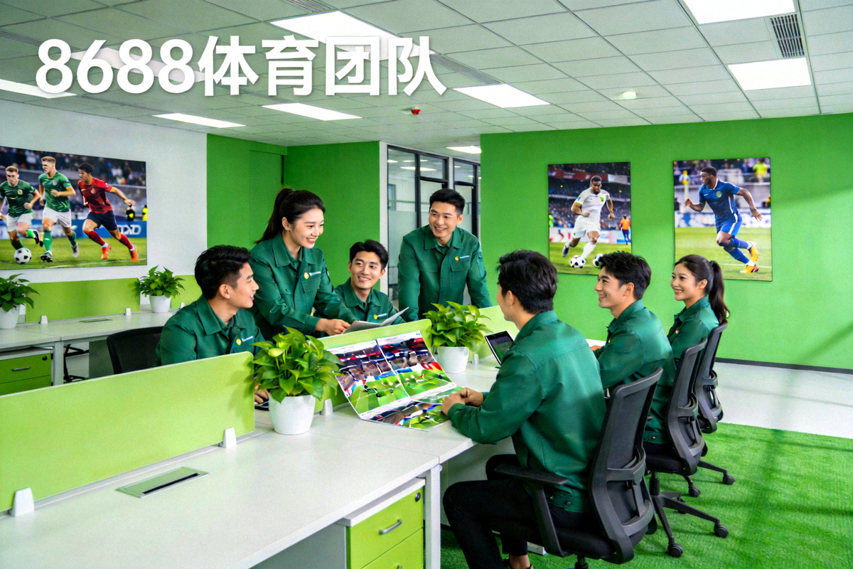 8688体育团队与办公环境，绿色主题彰显专业与活力